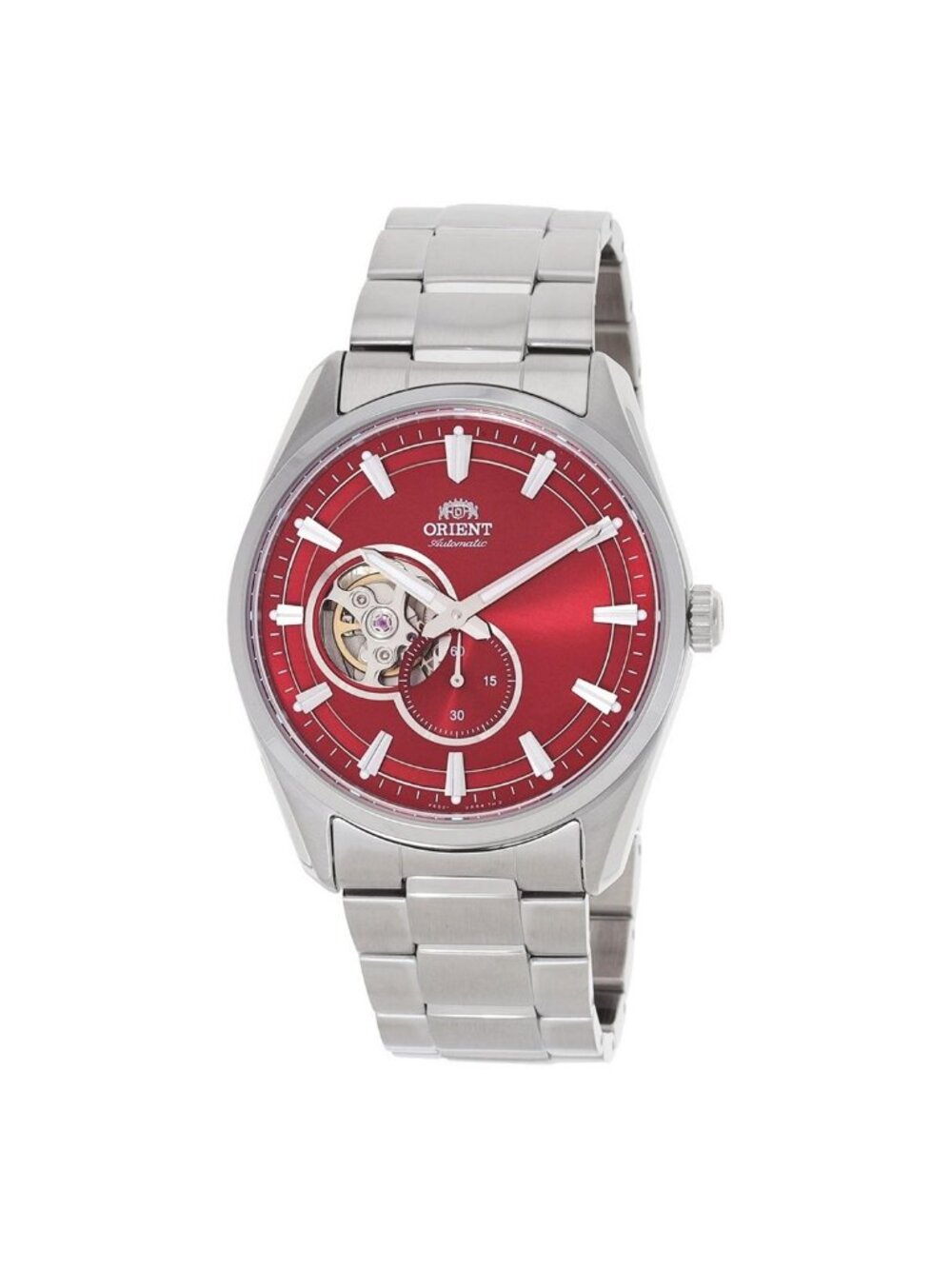 NWT Orient Contemporary Semi Skeleton Automatic Red Dial Men's Watch